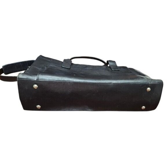 Wilsons Leather Pelle Studio Black Business Briefcase Laptop Handbag - Picture 12 of 15
